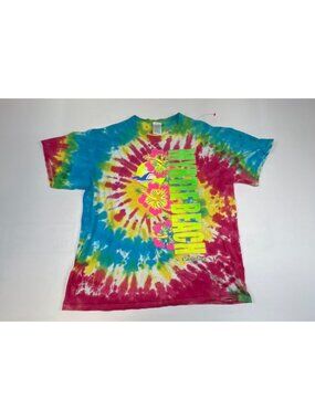 Vtg Delta Pro Weight Men L Tie Dye Myrtle Beach South Carolina Graphic T Shirt